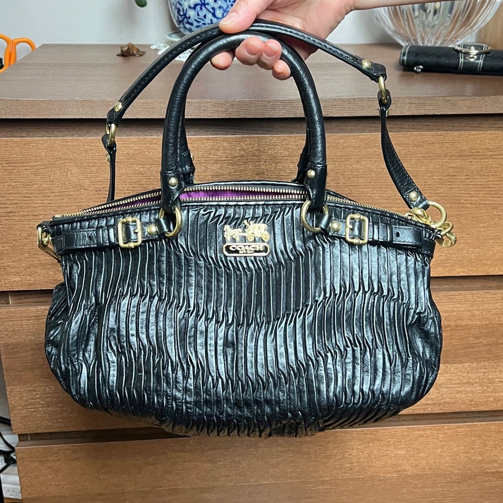 Black Leather Coach Purse